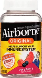 Airborne Very Berry Flavored Gummies, 42 count - 750mg of Vitamin C and Minerals & Herbs Immune Support (Packaging May Vary)