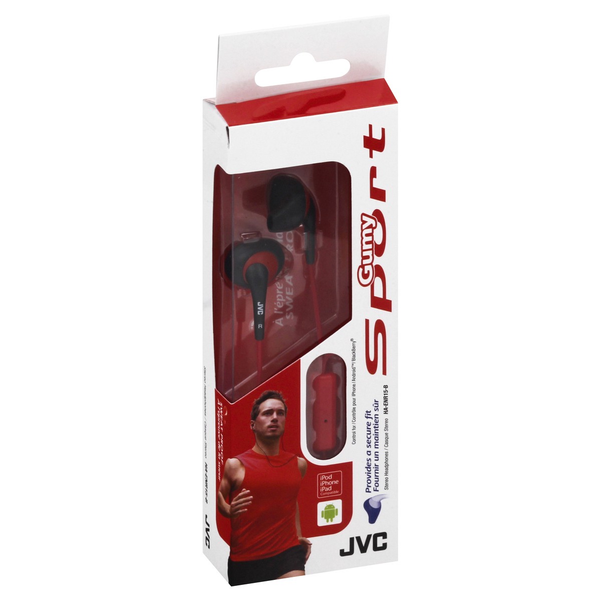 slide 6 of 8, JVC Gummy Sport Stereo Headphones 1 ea, 1 ct