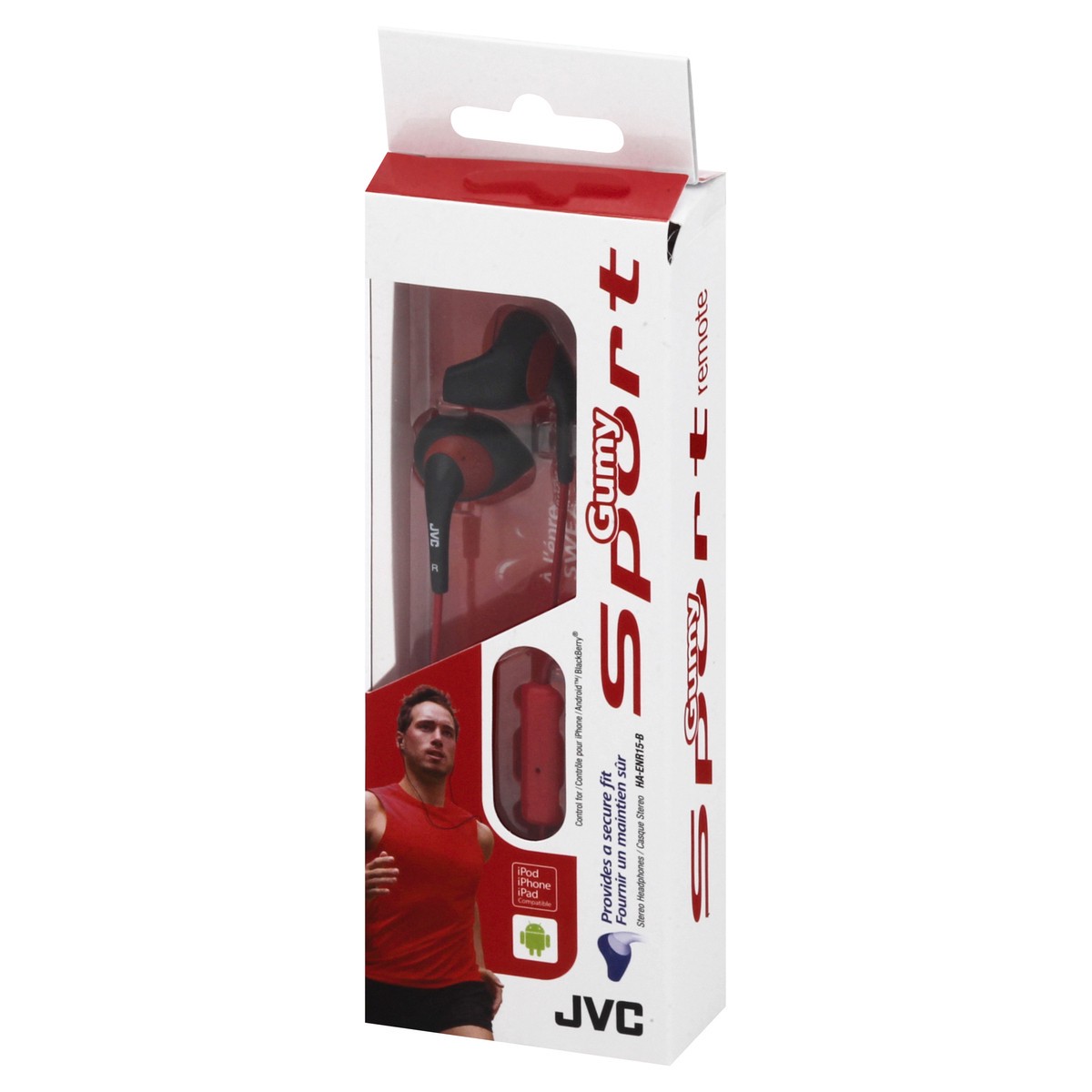 slide 2 of 8, JVC Gummy Sport Stereo Headphones 1 ea, 1 ct