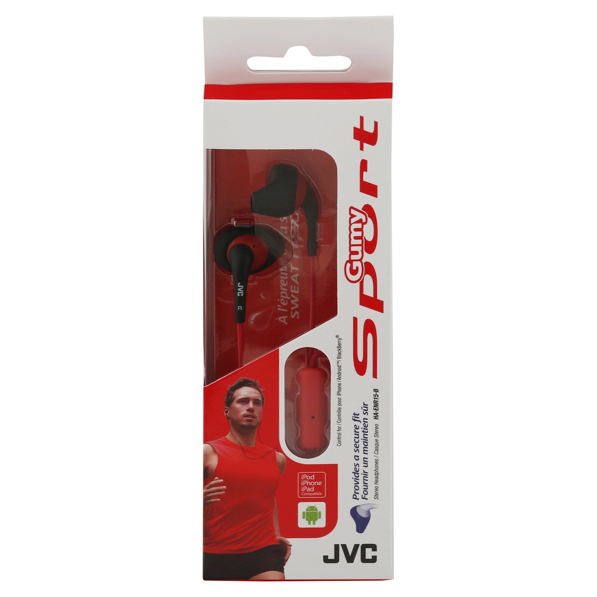 slide 1 of 8, JVC Gummy Sport Stereo Headphones 1 ea, 1 ct