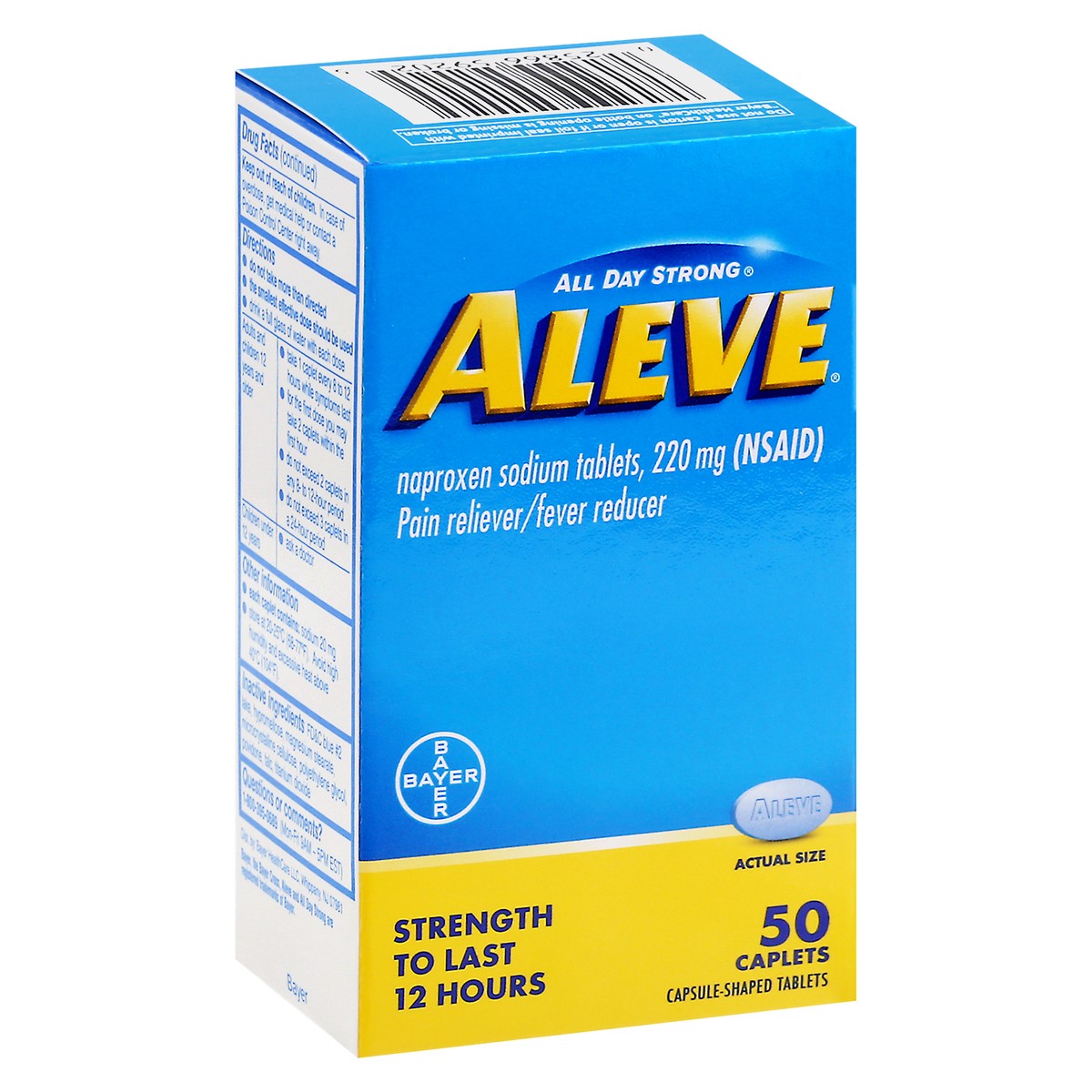 slide 8 of 11, Aleve Pain Reliever/Fever Reducer 50 Caplets, 50 ct