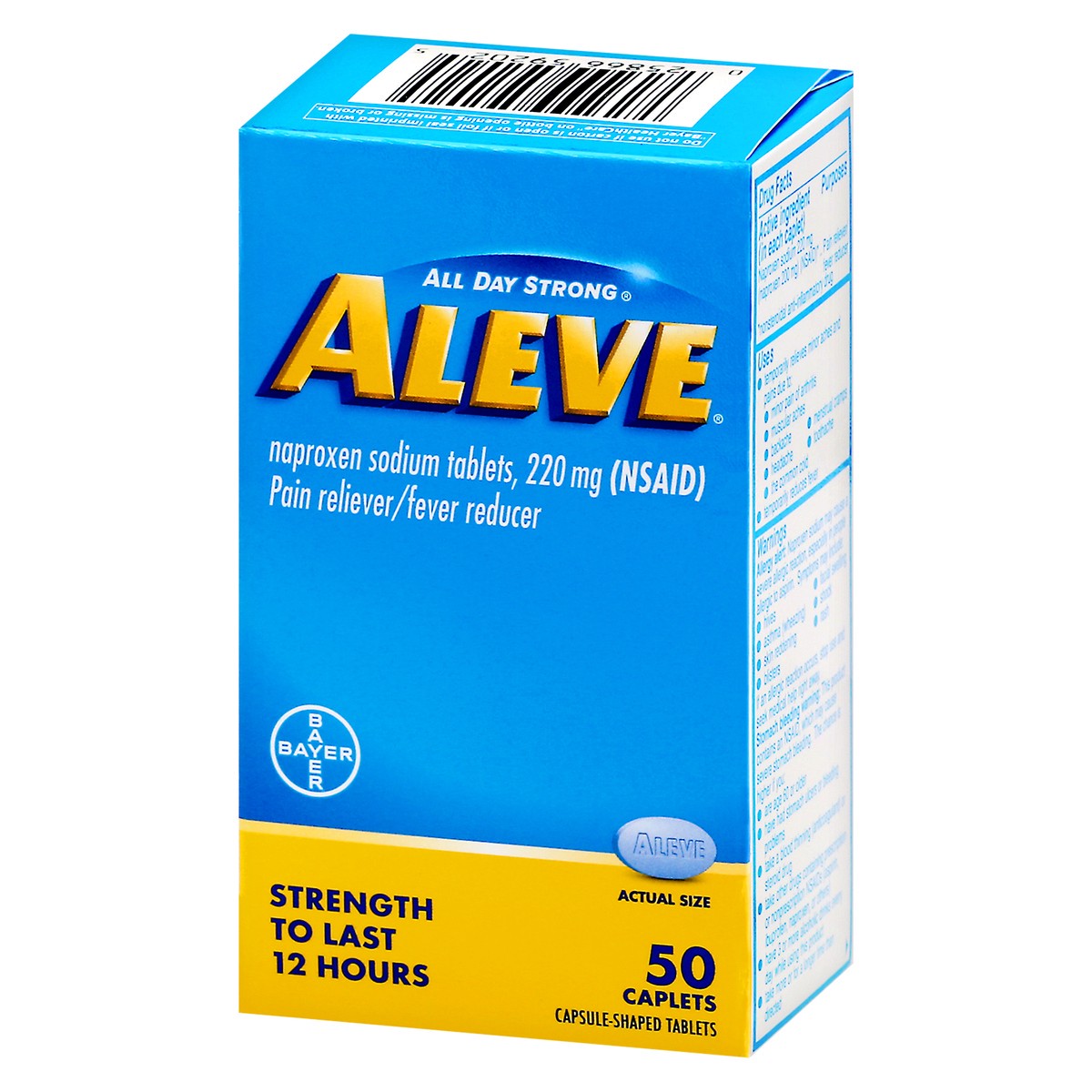 slide 11 of 11, Aleve Pain Reliever/Fever Reducer 50 Caplets, 50 ct