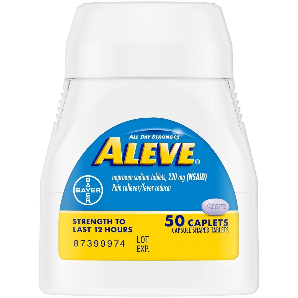 slide 5 of 5, Aleve Naproxen Sodium Pain Reliever/Fever Reducer Caplets 220Mg, 50 ct