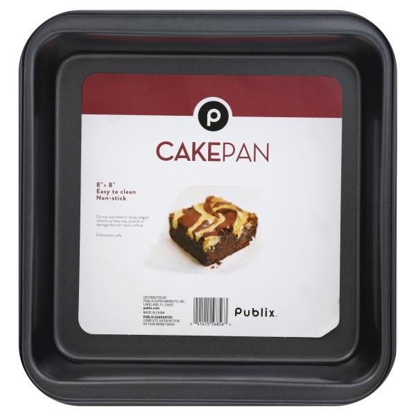 slide 1 of 1, Publix Square Cake Pan, 8 in x 8 in