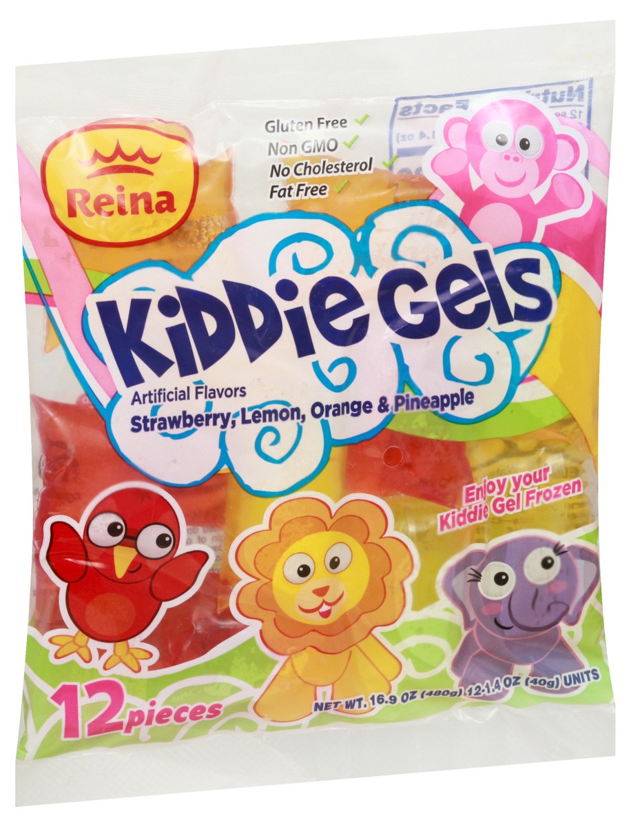 slide 4 of 9, Reina Strawberry, Lemon, Orange & Pineapple Kiddie Gels 12 ea, 12 ct