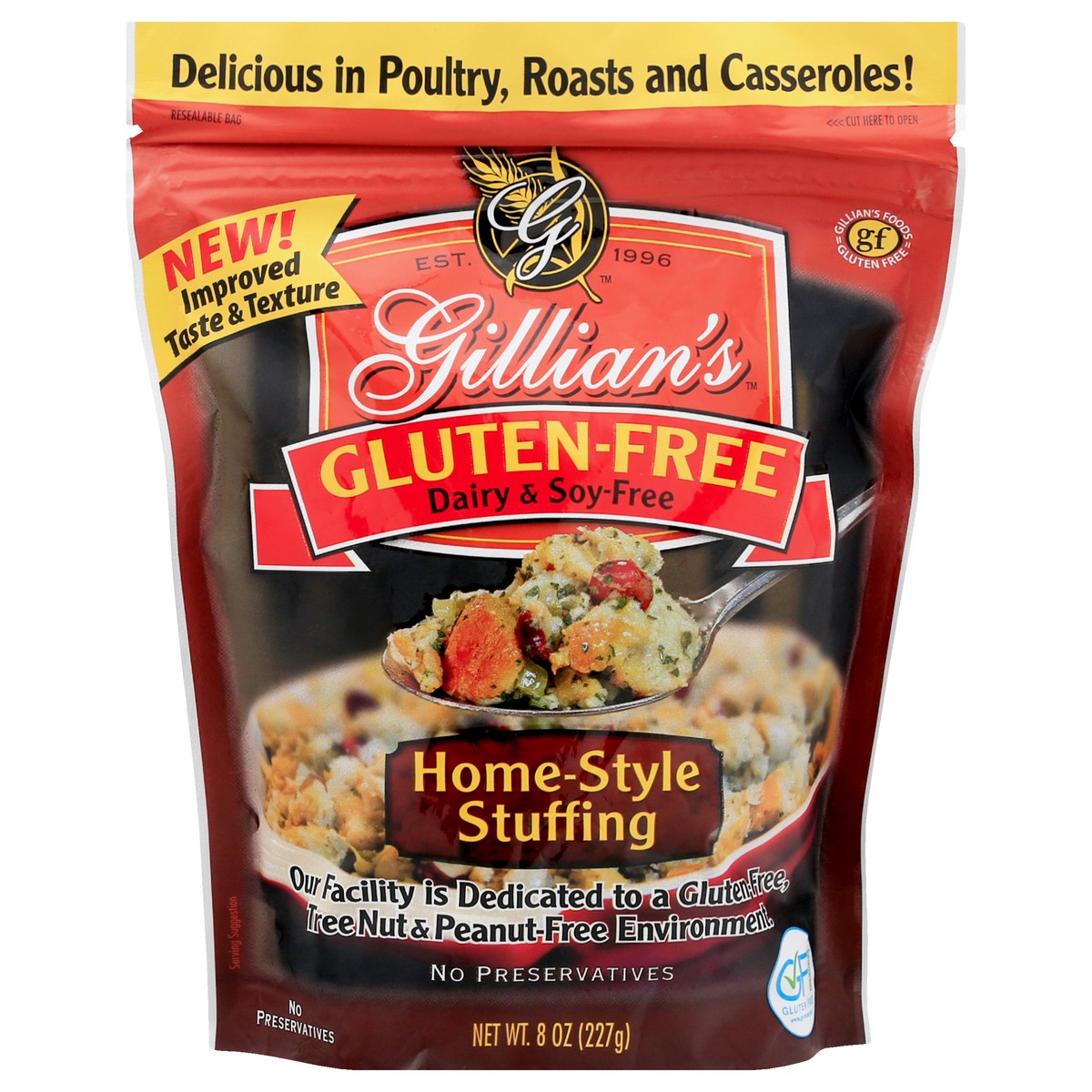 slide 1 of 13, Gillian's Gillians Foods, Inc. Gillians Stuffing, Gluten-Free, Home-Style, 8 oz