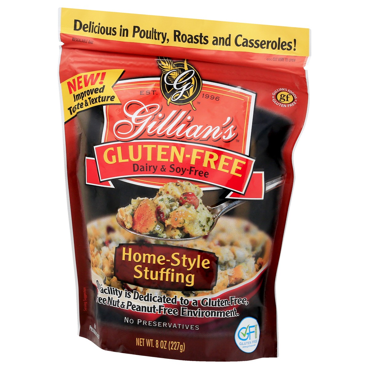 slide 9 of 13, Gillian's Gillians Foods, Inc. Gillians Stuffing, Gluten-Free, Home-Style, 8 oz