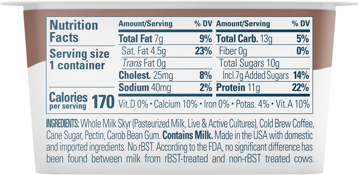 slide 4 of 6, Icelandic Provisions Cold Brew Coffee Extra Creamy Skyr - 4.4 oz, 4.4 oz