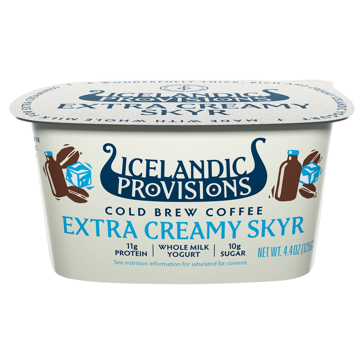 slide 1 of 1, Icelandic Provisions Cold Brew Coffee Extra Creamy Skyr, 4.4 oz