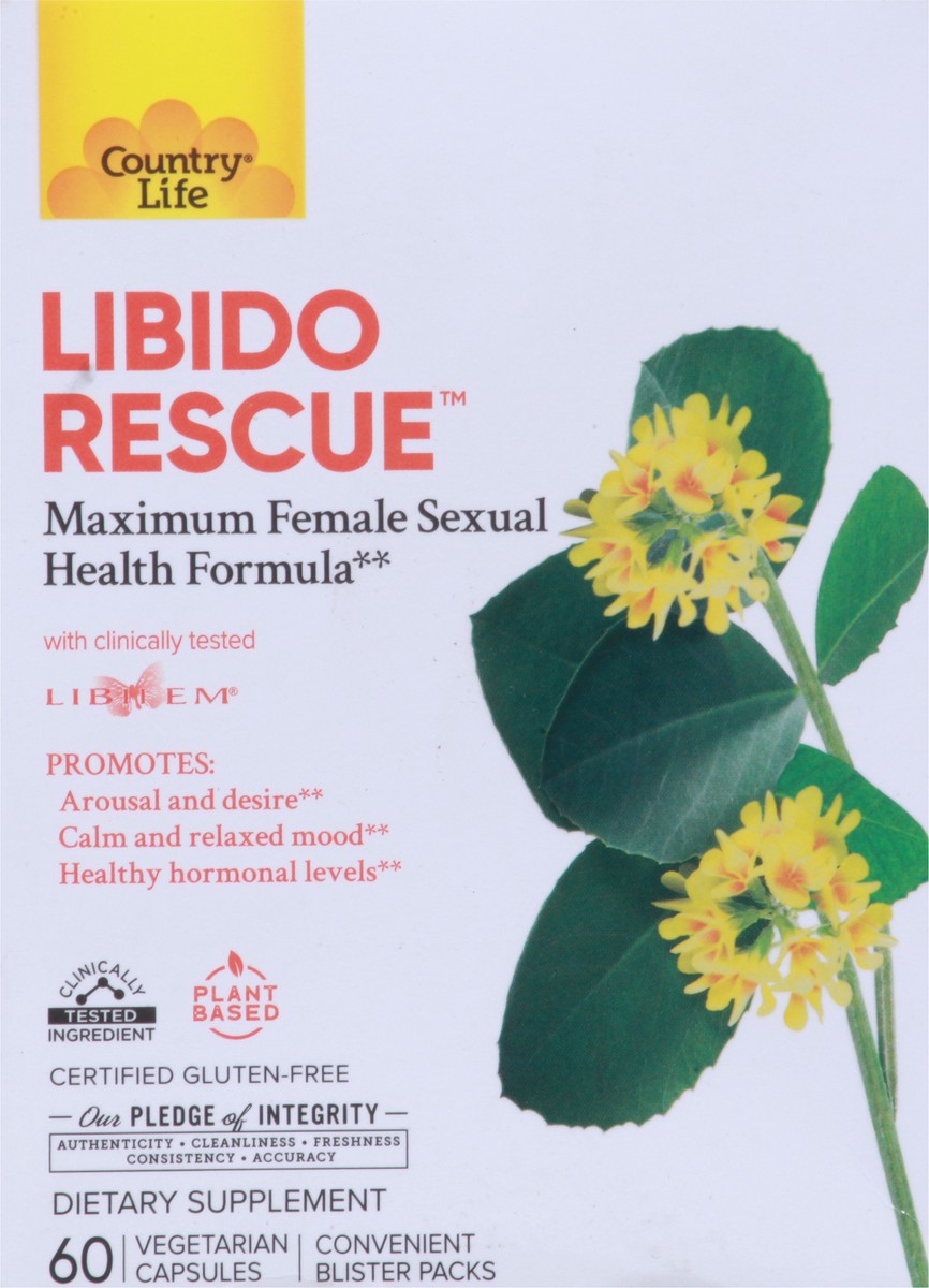 slide 9 of 9, Country Life Libido Rescue 60 Vegetarian Capsules, 60 ct