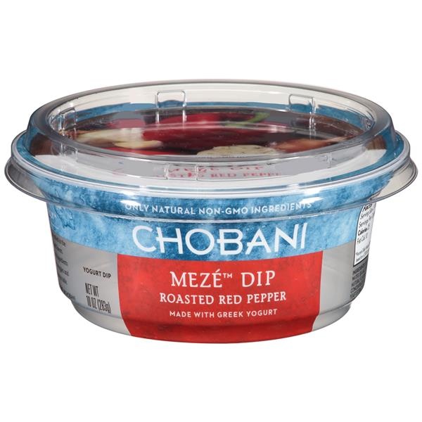 slide 1 of 1, Chobani Meze - Roasted Red Pepper Greek Yogurt Dip, 10 oz