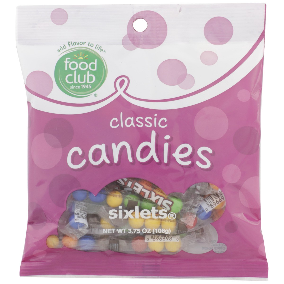 slide 8 of 9, Food Club Sixlets Classic Candies, 3.75 oz