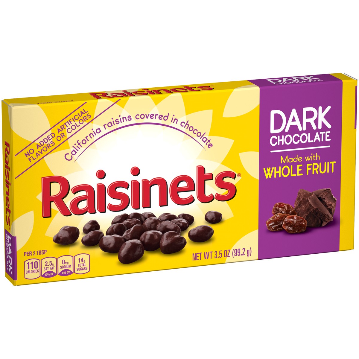 slide 2 of 9, Raisinets Dark Chocolate Covered Raisins, 3.5 oz