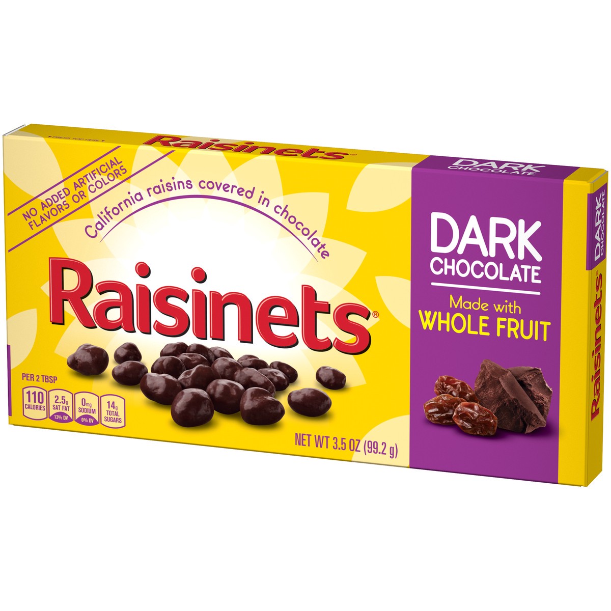 slide 3 of 9, Raisinets Dark Chocolate Covered Raisins, 3.5 oz