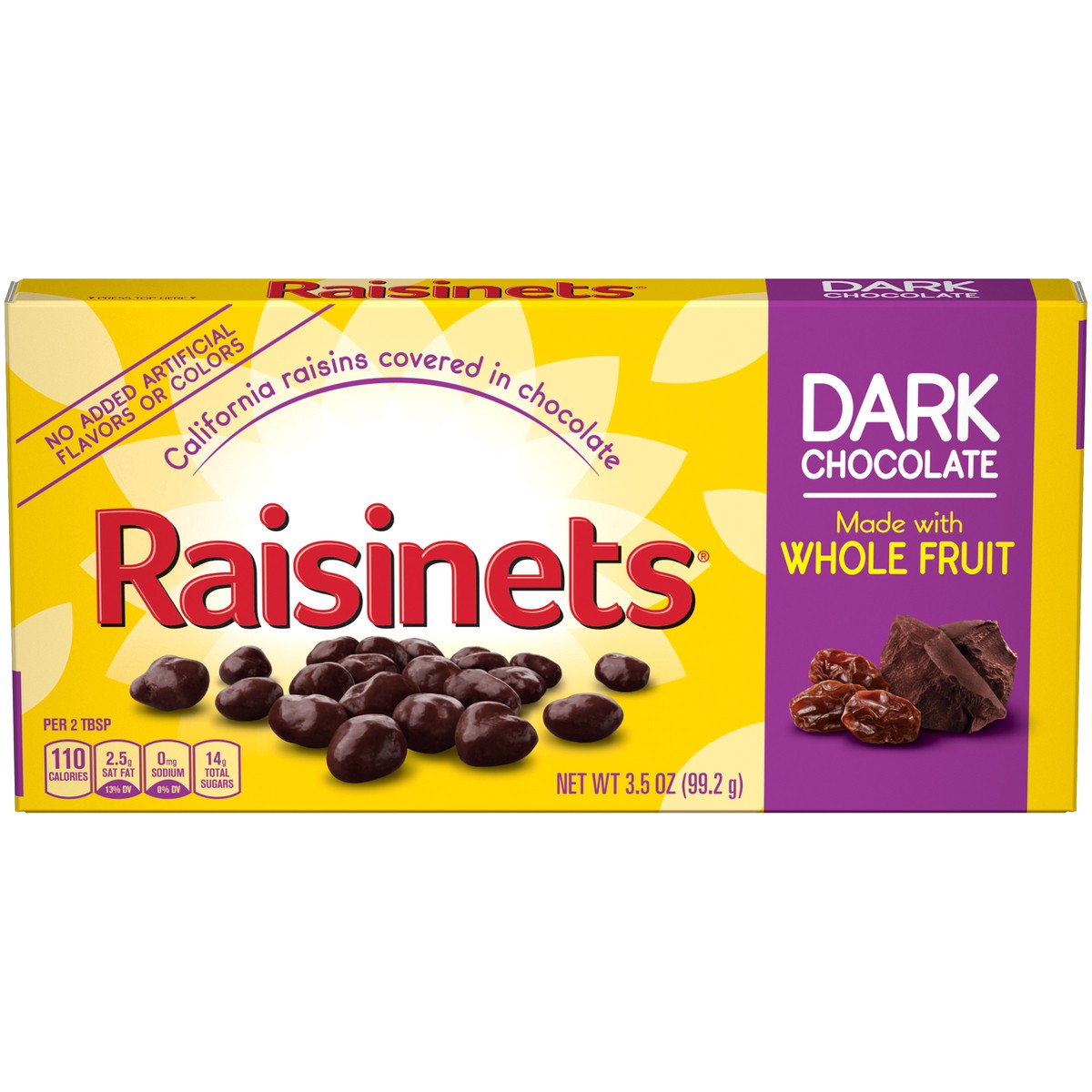 slide 1 of 9, Raisinets Dark Chocolate Covered Raisins, 3.5 oz