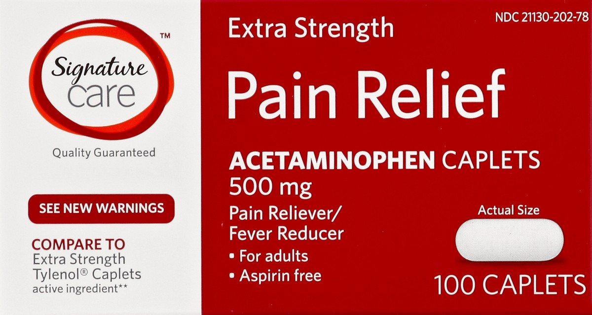slide 4 of 4, Signature Pain Relief 100 ea, 100 ct