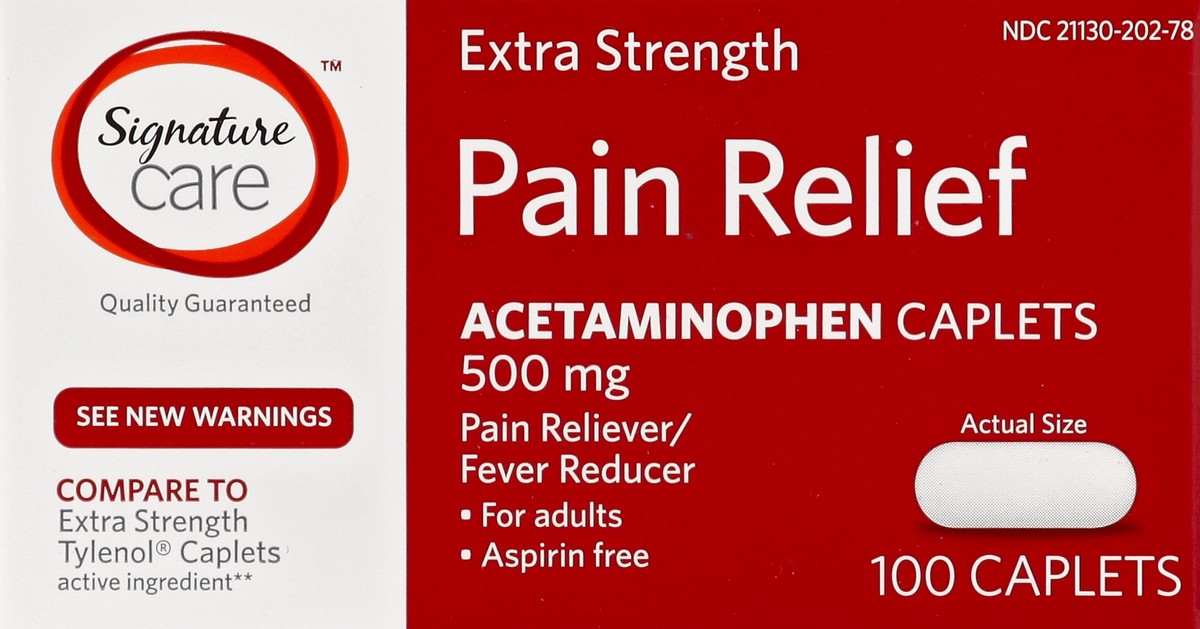 slide 3 of 4, Signature Pain Relief 100 ea, 100 ct