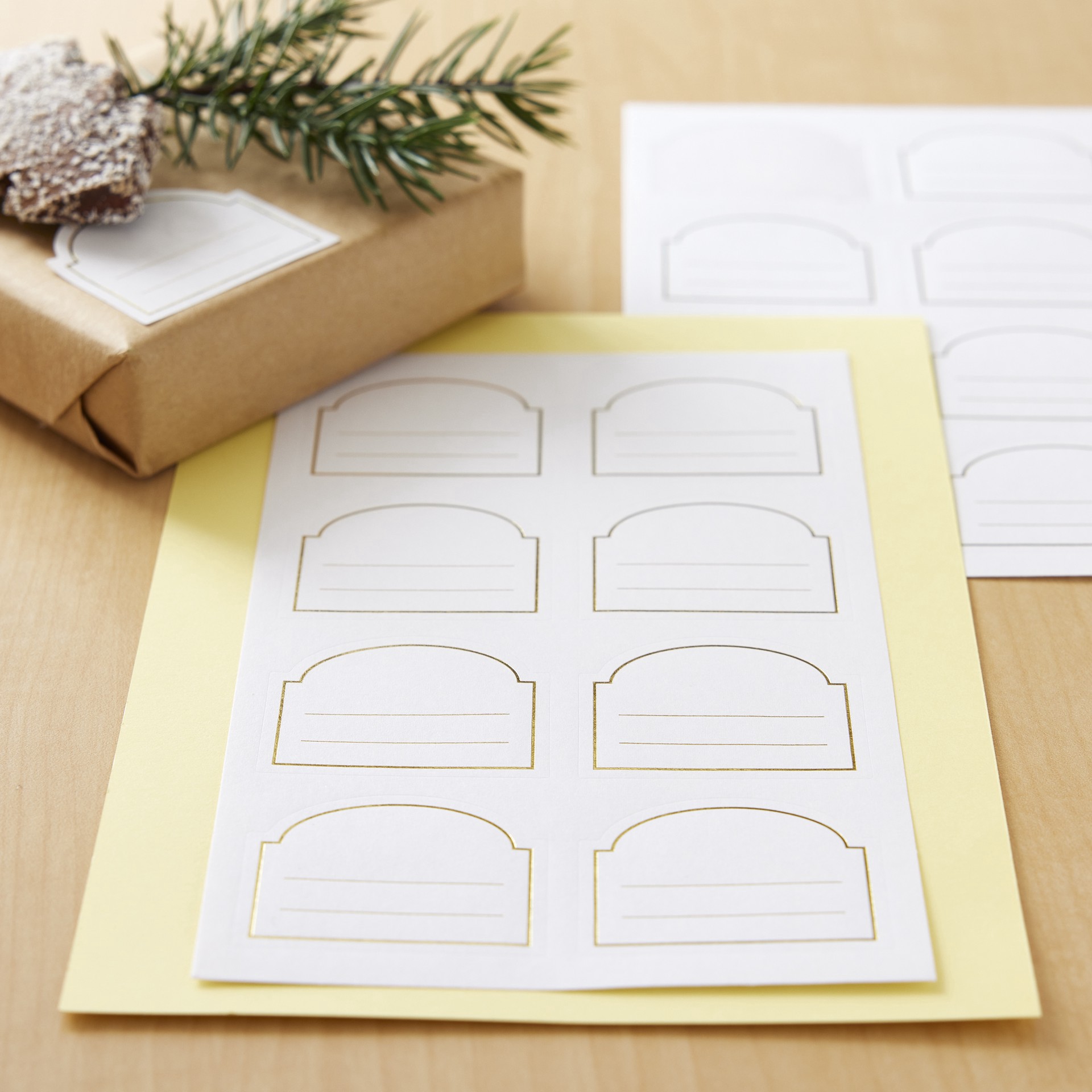 slide 2 of 4, Gold Frame Label Stickers By Recollections, 4 in x 7 in