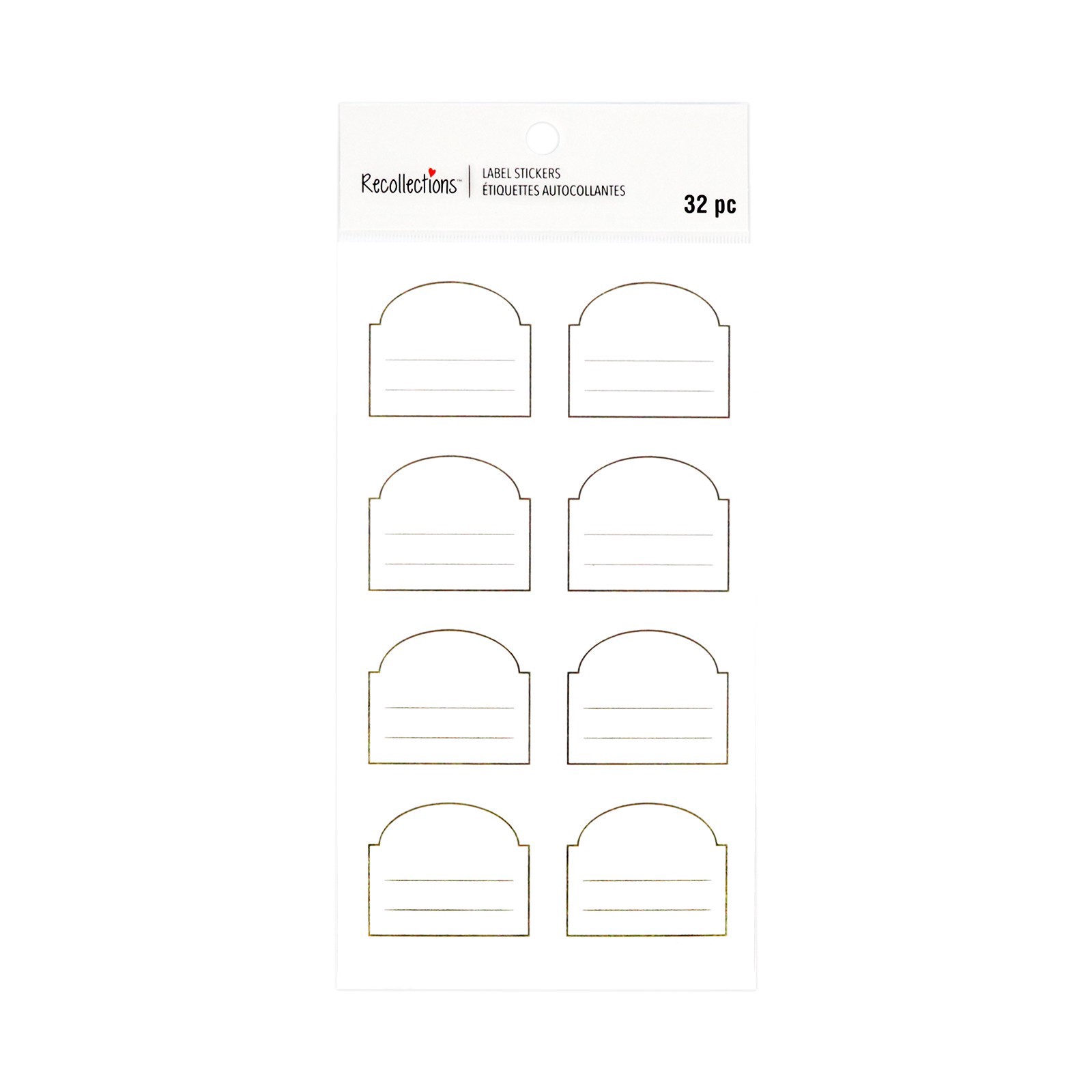 slide 4 of 4, Gold Frame Label Stickers By Recollections, 4 in x 7 in