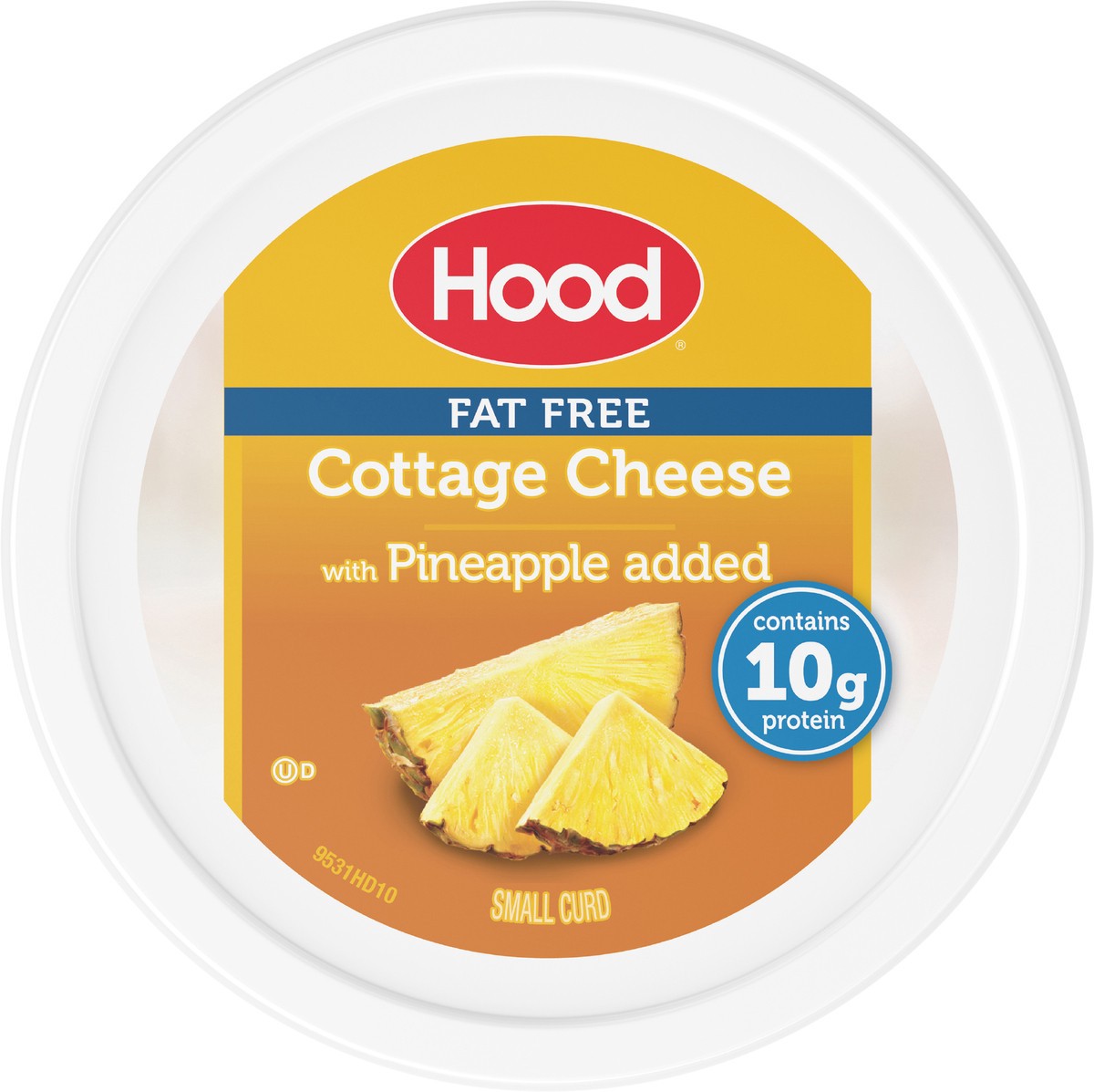 slide 3 of 9, Hood Fat Free Cottage Cheese with Pineapple, 16 oz, 16 oz