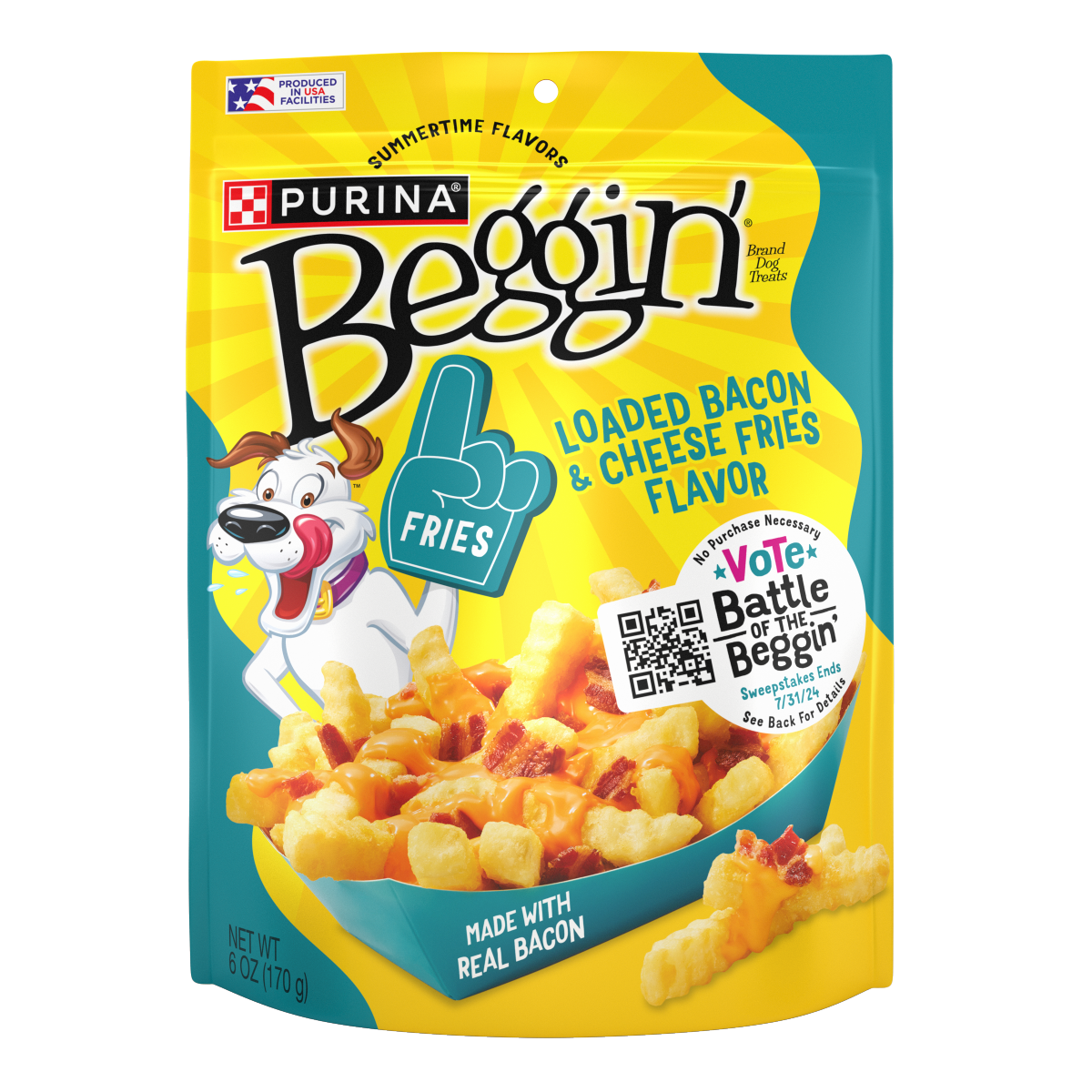 slide 1 of 25, Beggin' Purina Beggin'' Loaded Bacon and Cheese Fries Flavor Treats for Dogs, 6 oz