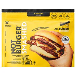 NotBurger Smashed Frozen Plant-Based Burger Patties, 4 ct