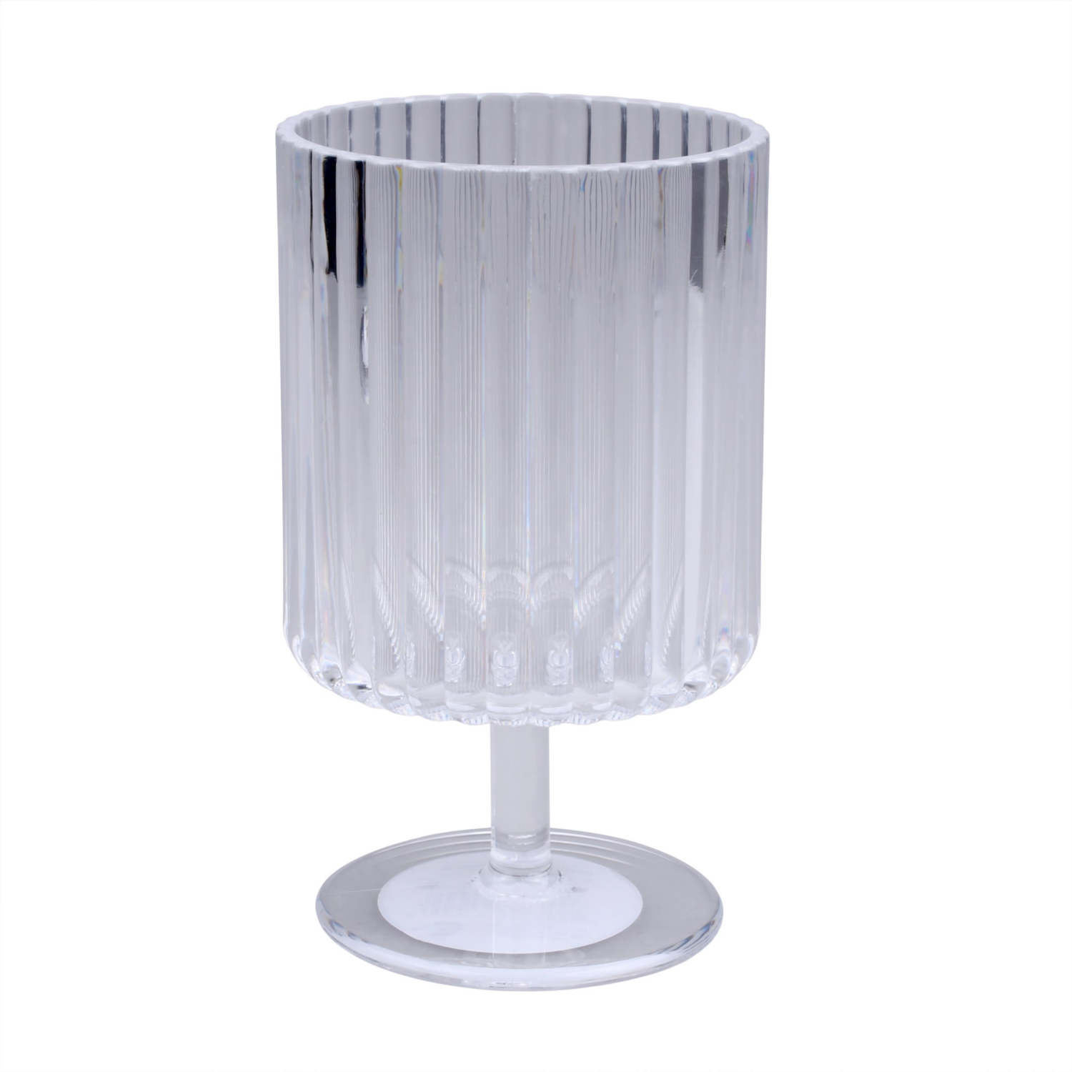 slide 1 of 2, Room & Retreat Clear Acrylic Ribbed Stem, 11.8 Oz, 11.8 oz