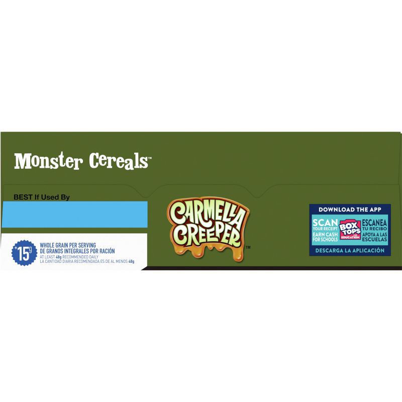 slide 6 of 7, General Mills Carmella Creeper Cereal with Monster Marshmallows, Caramel Apple Flavored Kids Cereal, Limited Edition, Made with Whole Grain, Family Size- 15.8 oz, 15.8 oz