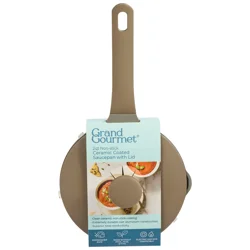 Grand Gourmet Gg Ceramic Saucepan W Lid 2qt Gray