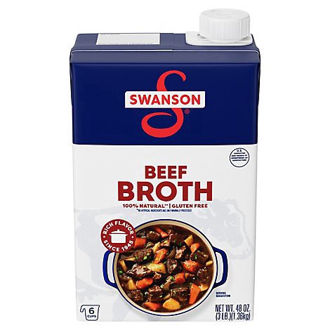 slide 1 of 1, Swanson 100% Natural Beef Broth - 48 Oz, 48 oz