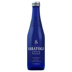 Saratoga Still Spring Water, Glass Water Bottle- 12 fl oz