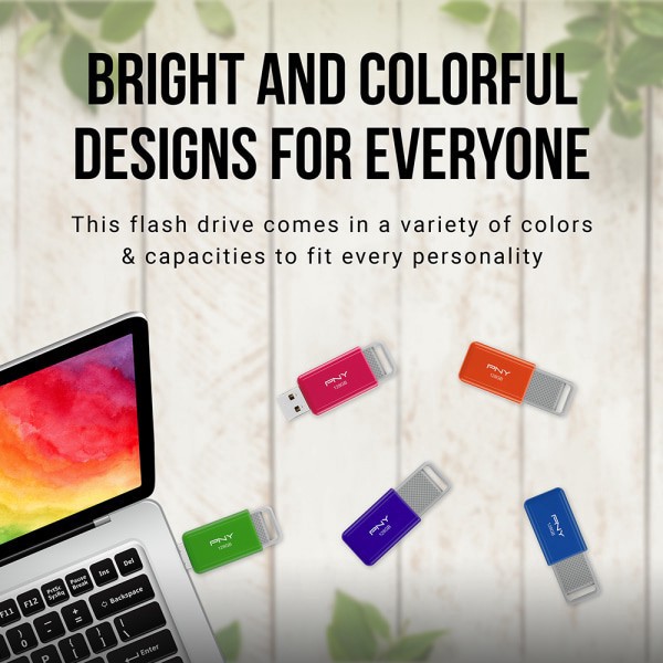 slide 8 of 9, PNY Usb 2.0 Flash Drive, 64Gb, Assorted, P-Fd64Godm-Ge, 1 ct