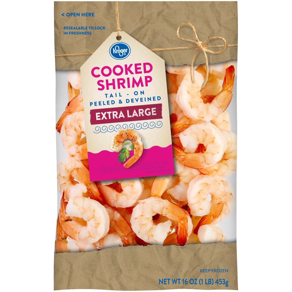 slide 3 of 4, Kroger Cooked Cocktail Shrimp, 1 lb