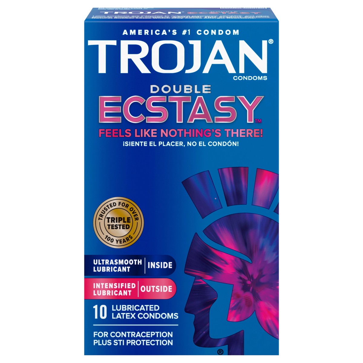 slide 1 of 12, Trojan Double Ecstasy Ultrasmooth Lubricated Condoms - 10 Count, 10 ct