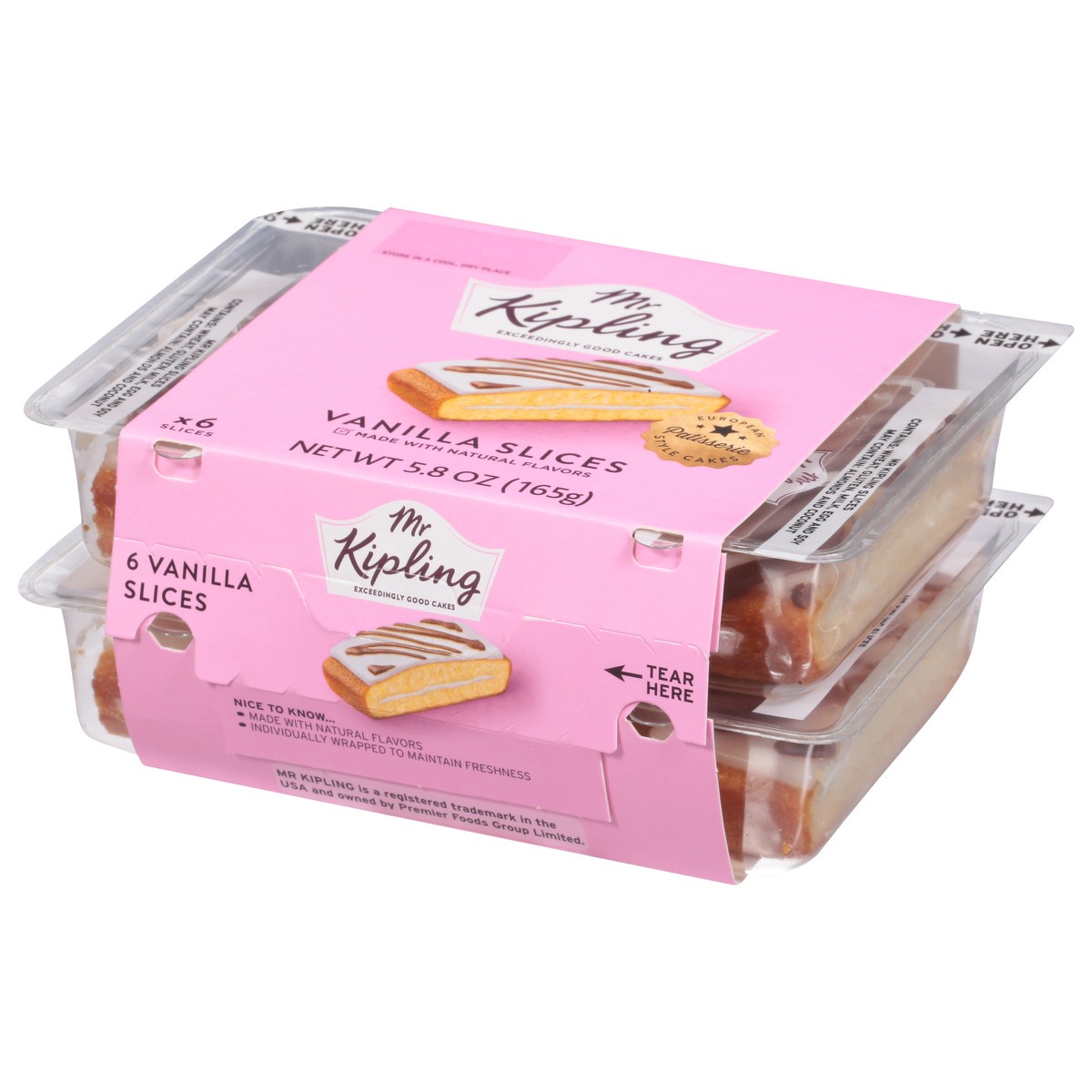 slide 3 of 9, Mr Kipling Vanilla Slices Cake 6 ea, 6 ct