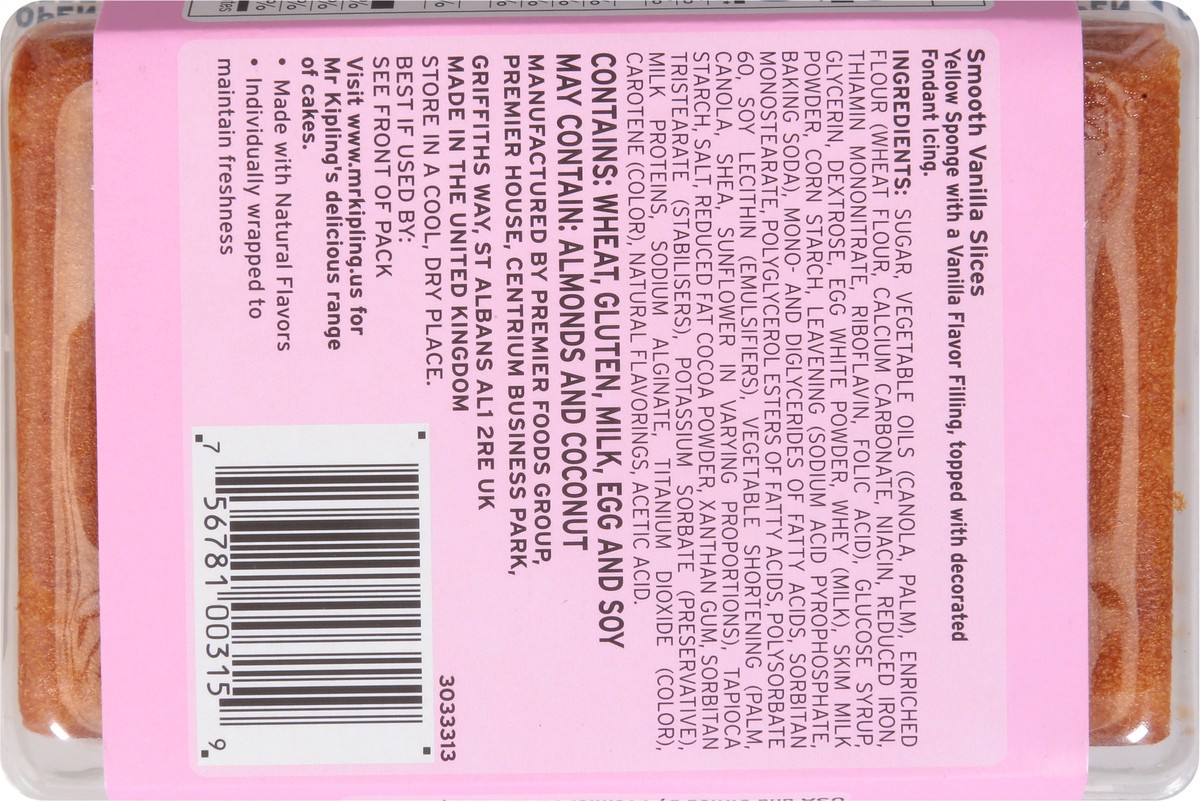slide 4 of 9, Mr Kipling Vanilla Slices Cake 6 ea, 6 ct