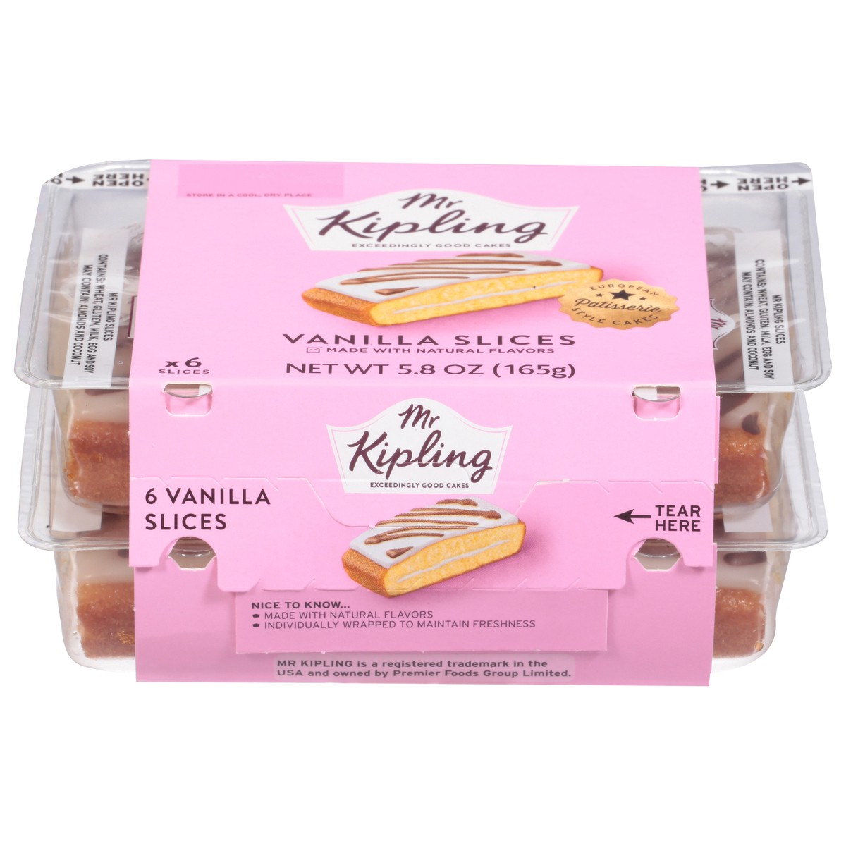 slide 1 of 9, Mr Kipling Vanilla Slices Cake 6 ea, 6 ct