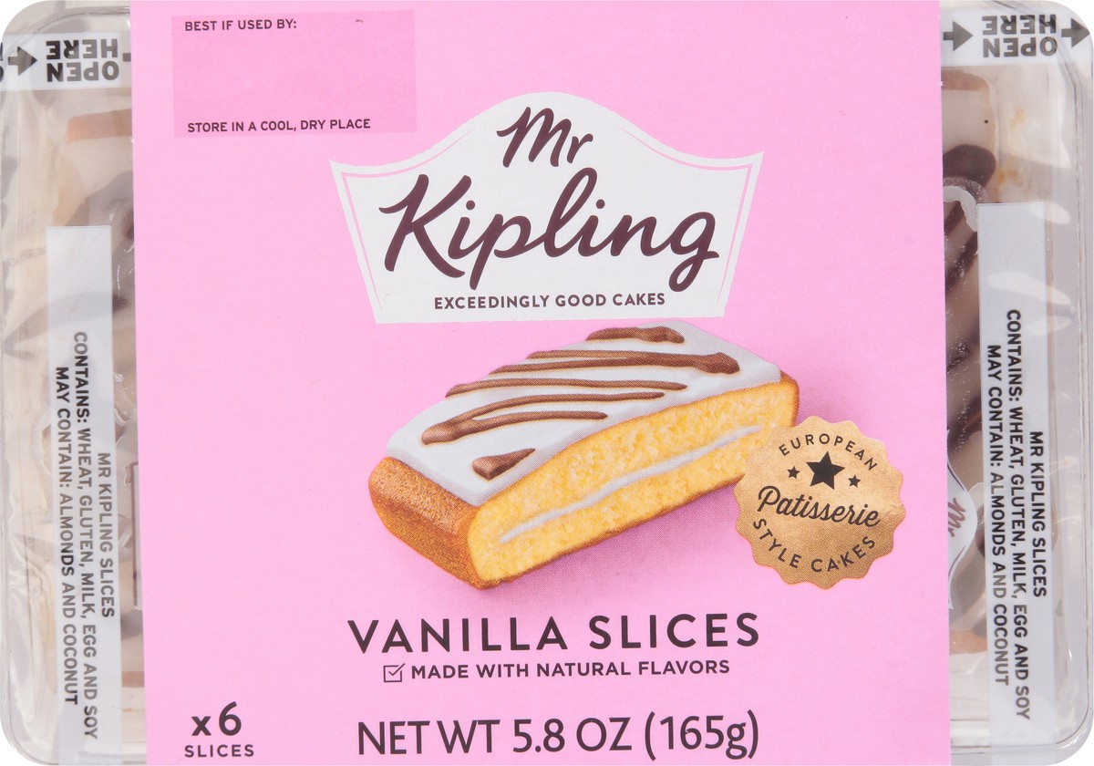 slide 9 of 9, Mr Kipling Vanilla Slices Cake 6 ea, 6 ct