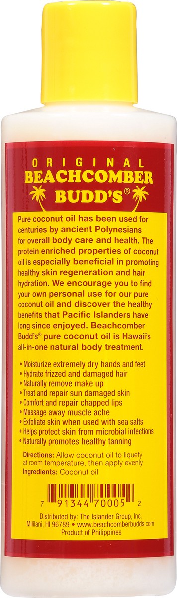 slide 9 of 9, Beachcomber Budd's Beachcomber Budd Unscented Coconut Oil - 8 Oz, 8 oz