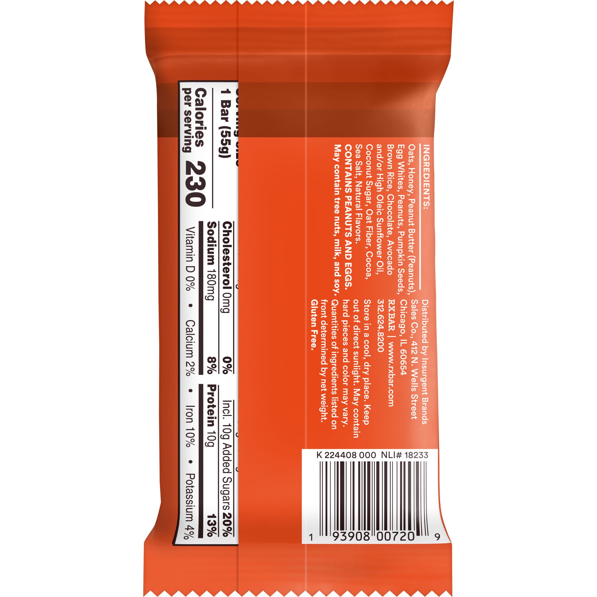 slide 2 of 5, RXBAR A.M. Protein Bars, Peanut Butter Dark Chocolate, 1.9 oz, 1.9 oz
