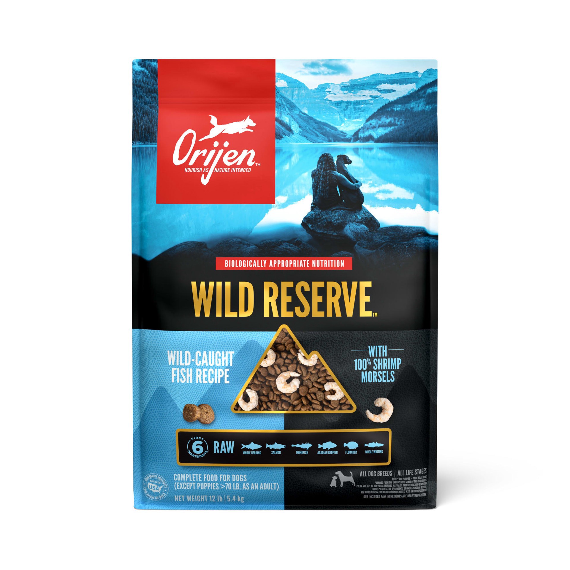 slide 1 of 1, ORIJEN Wild Reserve Dog Wild-Caught Fish Recipe 12lb, 12 lb