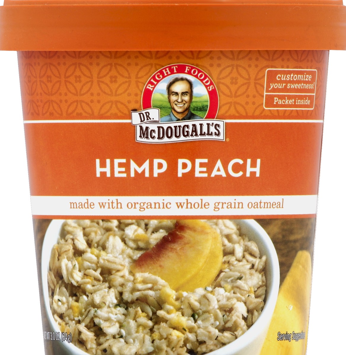 slide 3 of 3, Dr. McDougall's Oatmeal, Hemp Peach, 3 oz