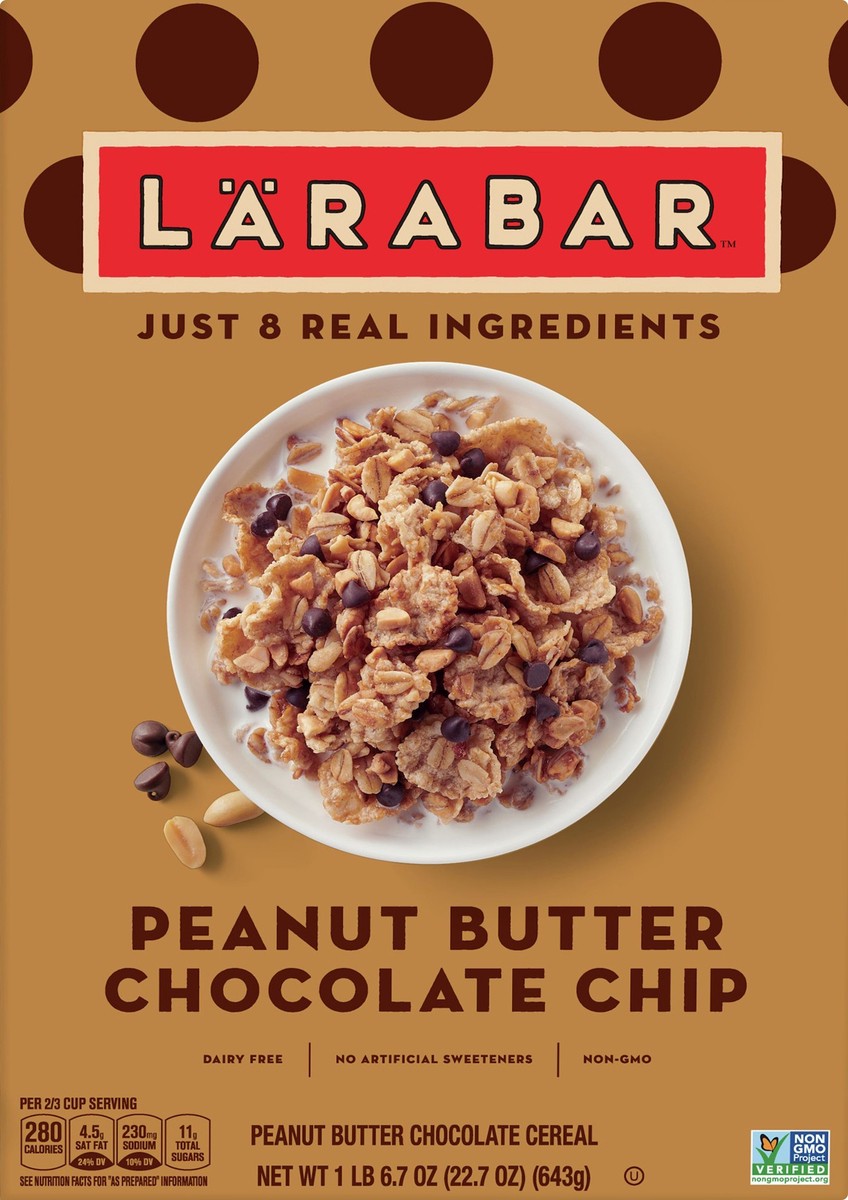 slide 3 of 13, LÄRABAR Peanut Butter Chocolate Chip Cereal 22.7 oz, 22.7 oz