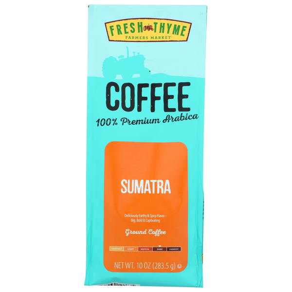slide 1 of 1, Fresh Thyme Sumatra Coffee Ground, 1 ct