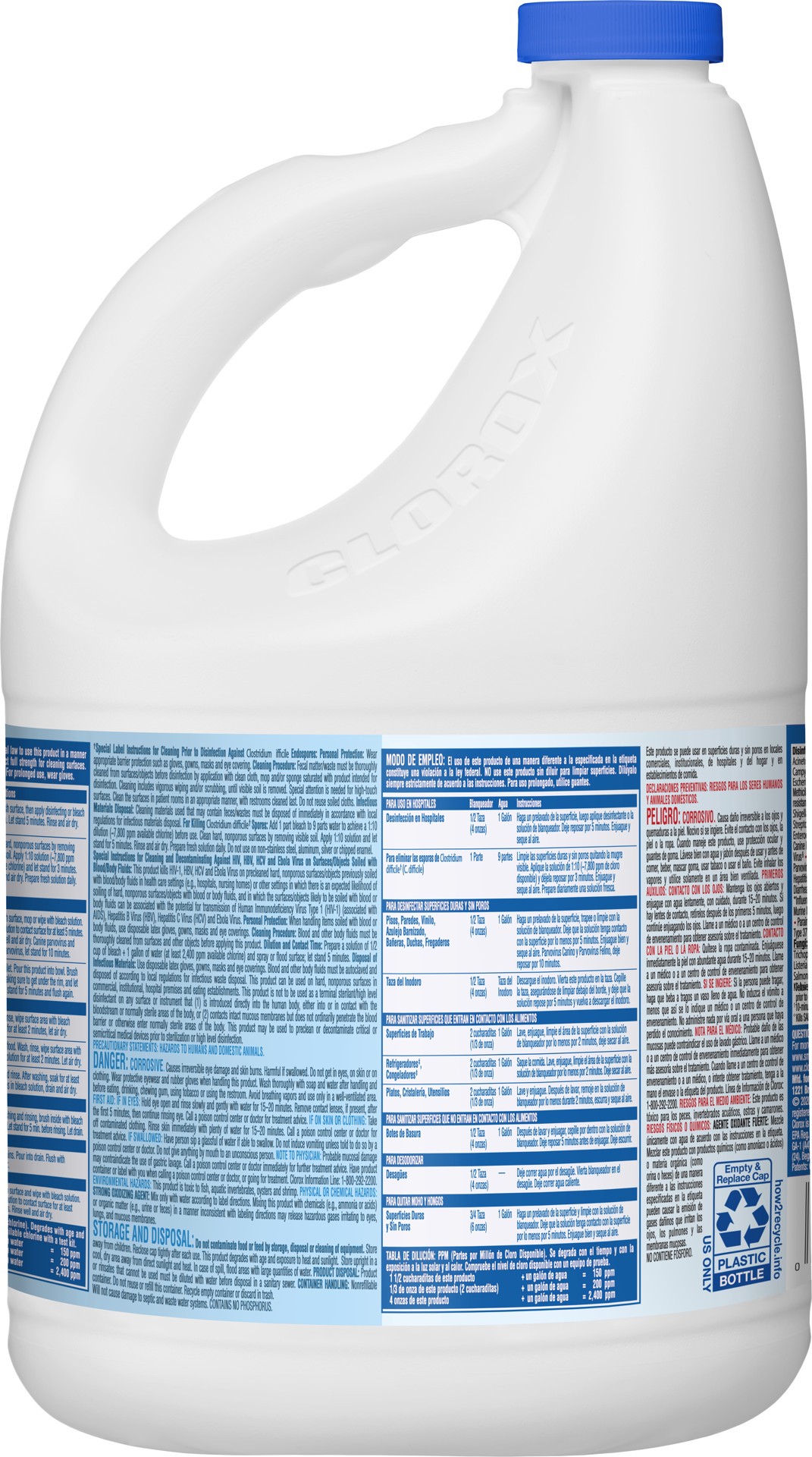 slide 5 of 5, CloroxPro™ Clorox Germicidal Bleach, Concentrated, 121 Ounce Bottle, 121 fl oz