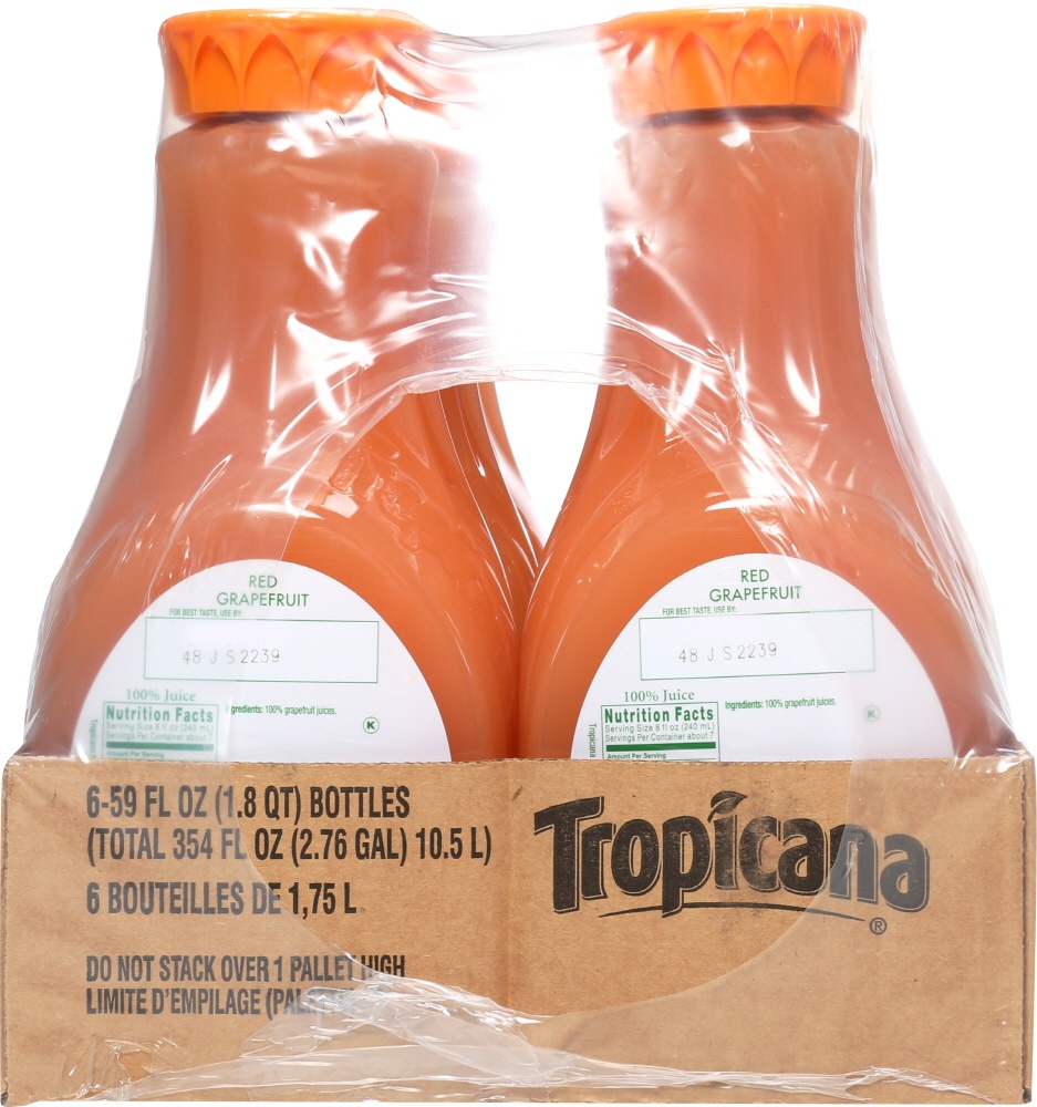 slide 1 of 1, Tropicana Pure Premium Red Grapefruit Juice, 59 fl oz