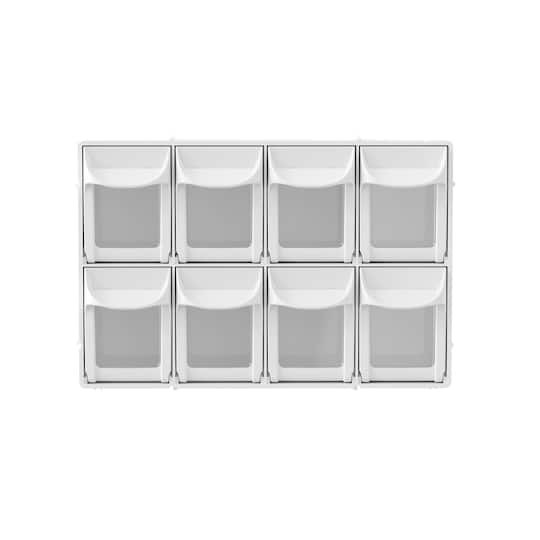 slide 1 of 5, 8-Drawer Tip-Out Storage Bin By Simply Tidy, 12 in x 3 in x 8 in