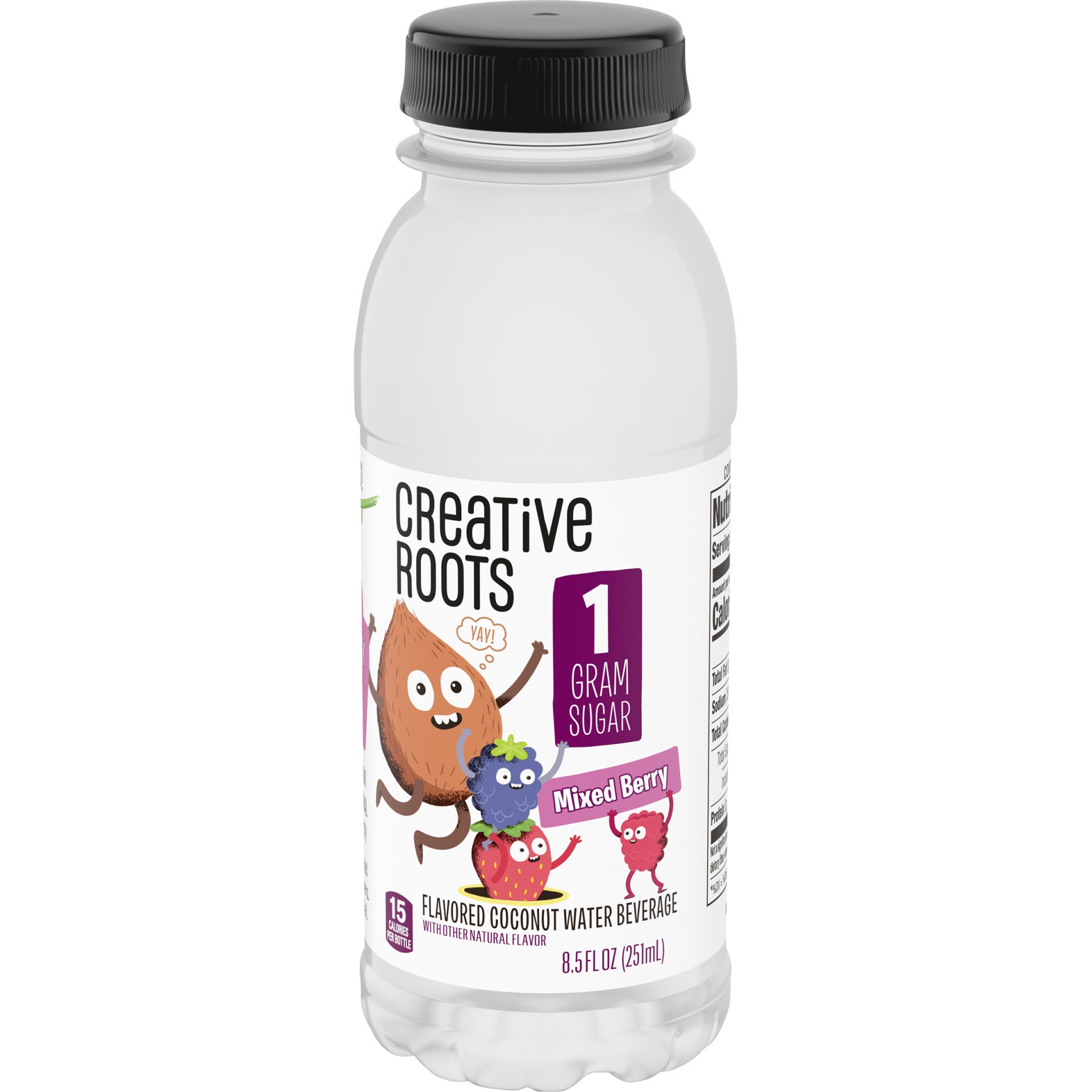 slide 4 of 13, Creative Roots Mixed Berry Naturally Flavored Coconut Water Beverage, 8.5 fl oz Bottle, 8.50 fl oz