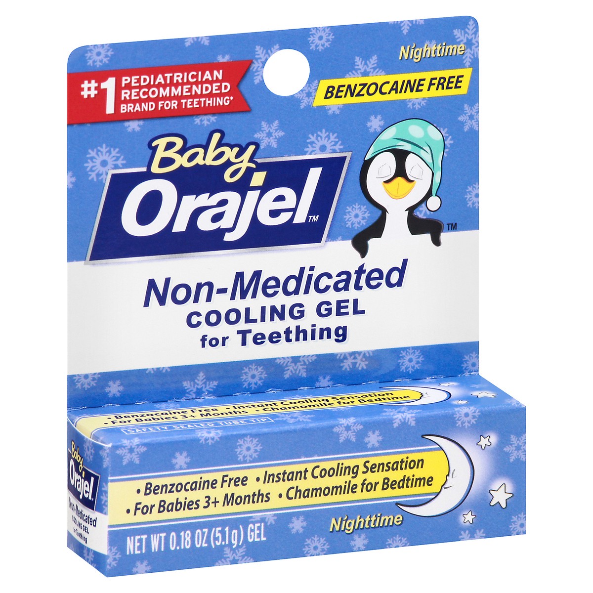 slide 1 of 4, Orajel Baby Nighttime Non-Medicated Cooling Gel for Teething 0.18 oz, 0.18 oz