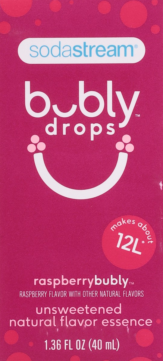 slide 4 of 13, SodaStream Raspberry bubly drops, 40 ml